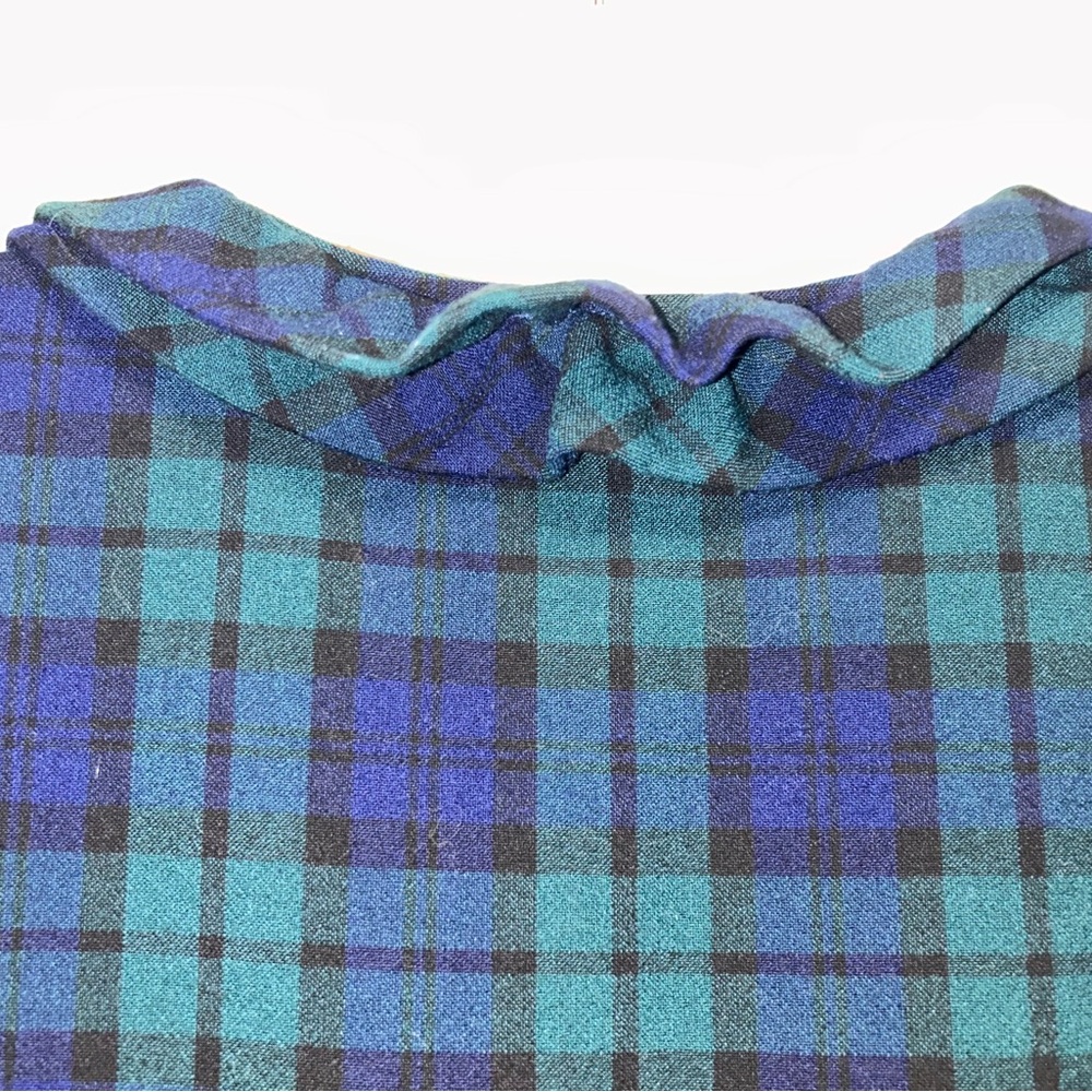 Vineyard Vines Blue and Green Plaid Midi Dress - Picture 4 of 7